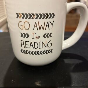 10 Strawberry Street - Stoneware Coffee Mug Cup - Go Away I’m Reading
